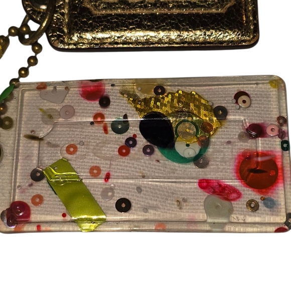Coach Gold and Multicolor Logo Purse Charms Keychain‎ - Picture 5 of 8